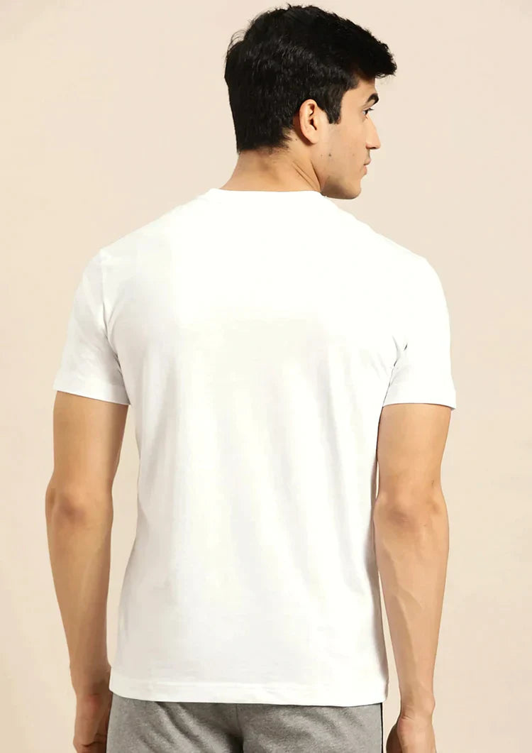 Green Lining White Cotton Shirt Half Sleeves Multicolor for Men