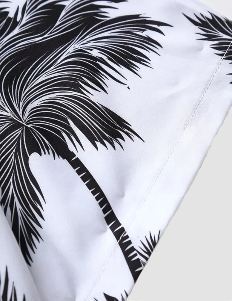 Coconut Tree Digital Printed Half Sleeves Cotton Material Mens Shirt