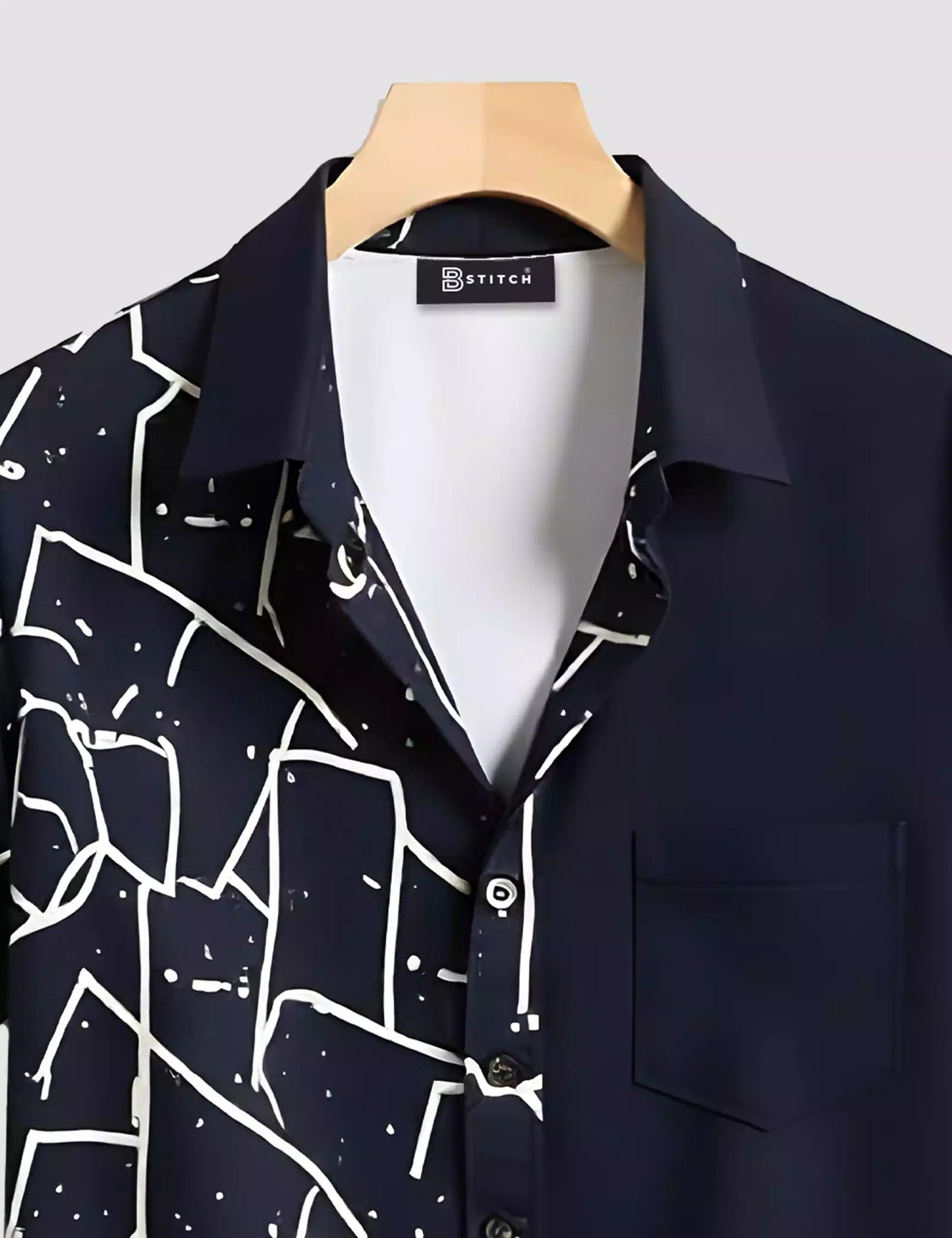 Blue Crack Printed Designer Men's Half Sleeves Printed Shirt Exclusive Super Sale