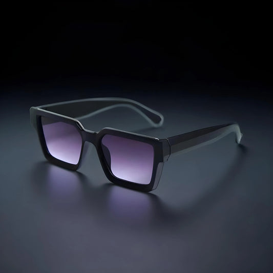 Purple Color Glasses Black Frame Unisex Sunglasses